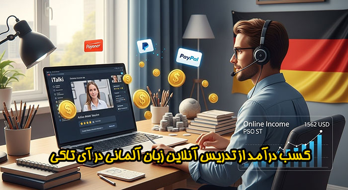 کسب درآمد دلاری از تدریس آنلاین زبان آلمانی در آی تاکی با تلماتو