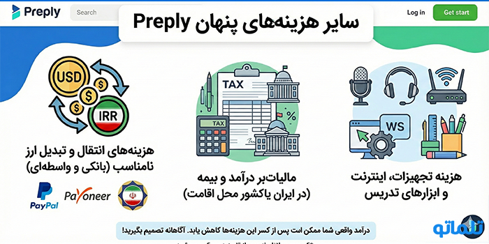 سایر هزینه‌های پنهان Preply - تلماتو