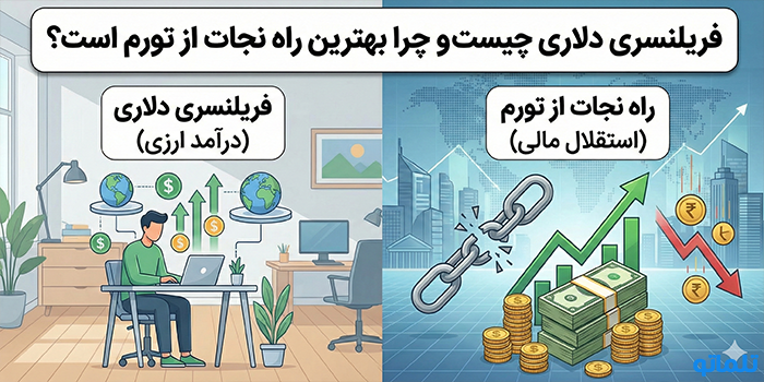 فریلنسری دلاری چیست و چرا بهترین راه نجات از تورم است؟