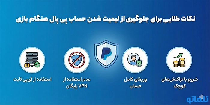 نکات طلایی برای جلوگیری از لیمیت شدن حساب پی پال هنگام بازی