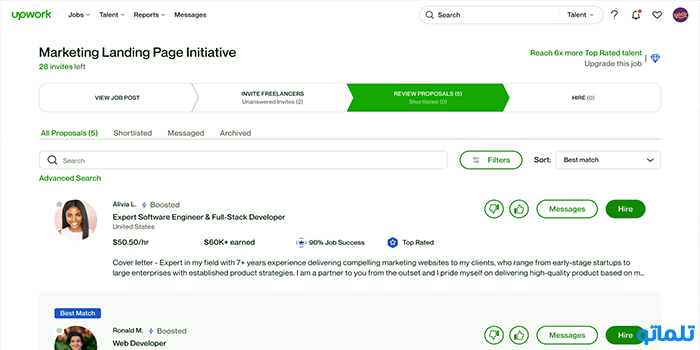 آشنایی با سایت Upwork و فرصت‌های جهانی کاری - تلماتو
