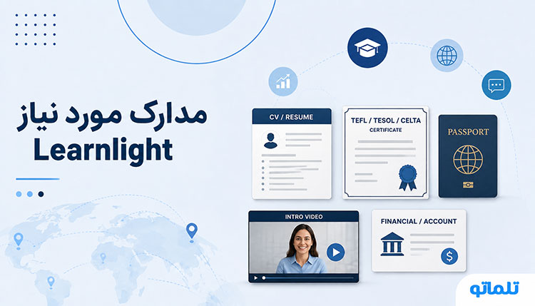 ارائه مدارک مورد نیاز ثبت نام و وریفای اکانت و احراز هویت Learnlight در تلماتو