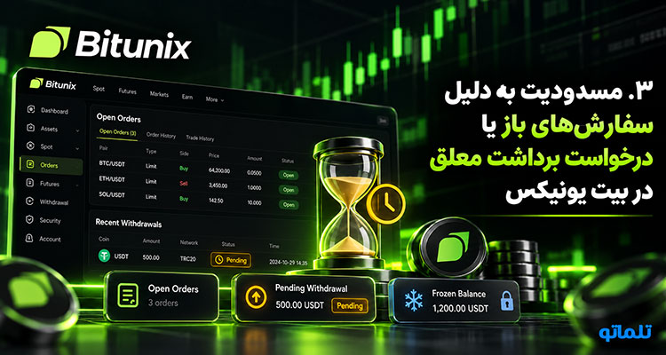 رفع مسدودیت صرافی بیت یونیکس | رفع بلاک حساب بیت یونیکس | رفع فریز حساب بیت یونیکس | آزادسازی دارایی مسدود شده در بیت یونیکس | رفع مشکل برداشت از صرافی بیت یونیکس | تلماتو